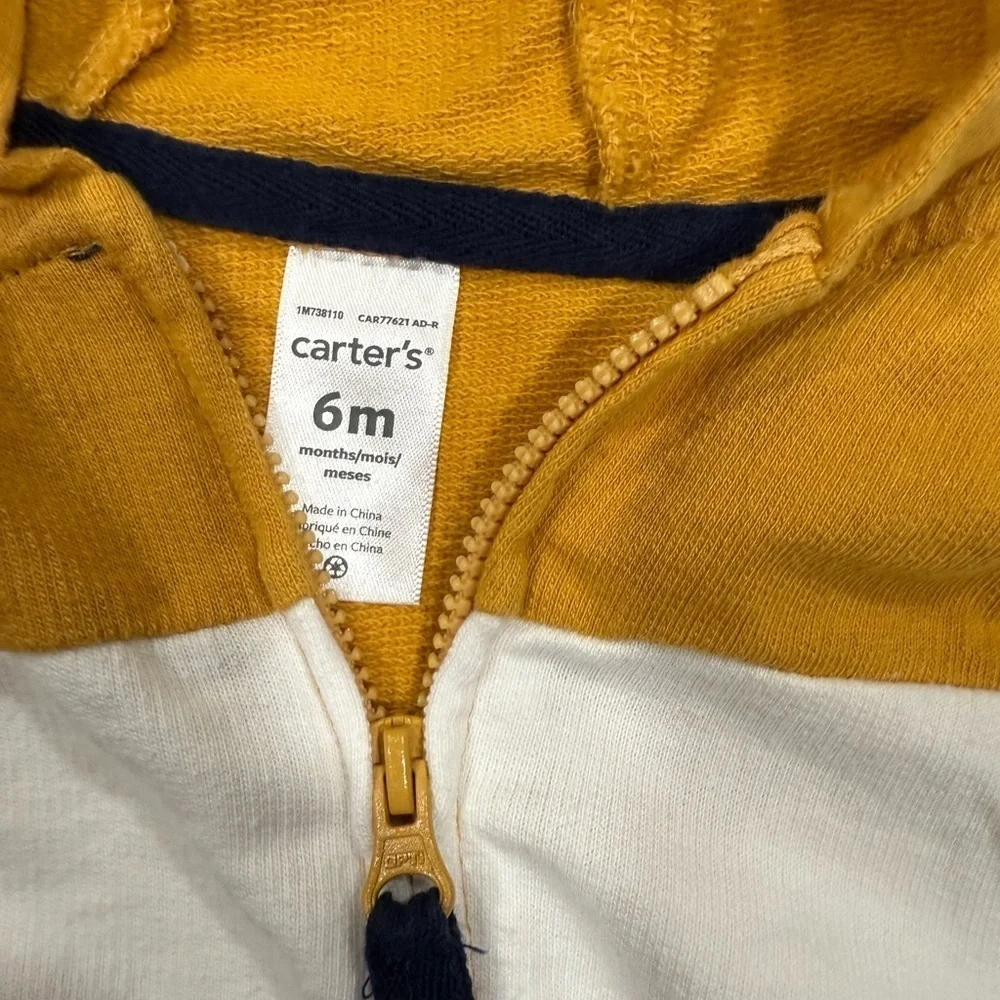 Carter’s 3-6 month boys lightweight sweatshirt  hooded vest